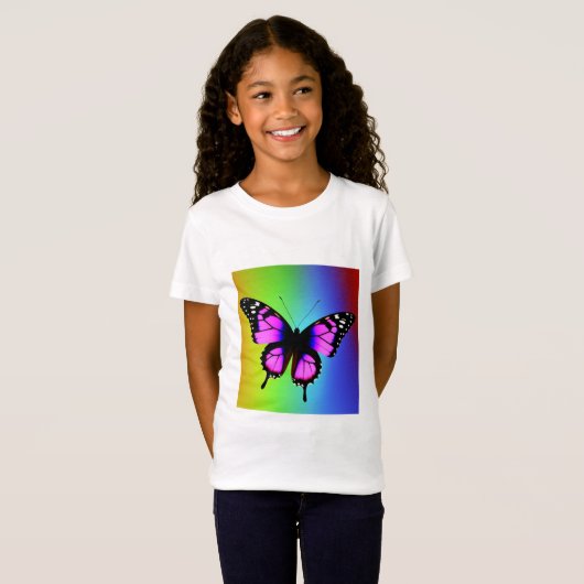 Tanktop van de T-Shirt-Butterfly (Voorkant volledig)
