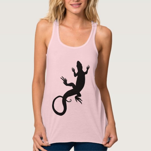 Tanktop van hagedis, voor vrouwen Reptiele Shirten (Voorkant)