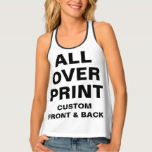 Tanktop voor racerback- voor vrouwen met overdruk