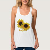 Tanktop voor zonnebloemen, voor dames, aangepast S (Voorkant)