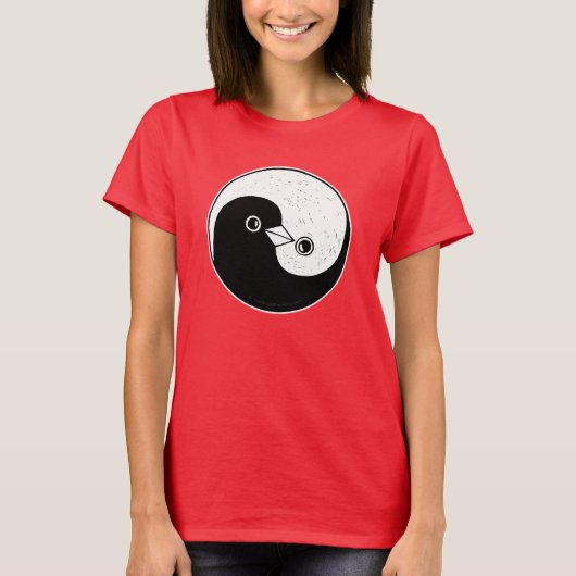 Tanktop Yin Yang ontwerp met duiven (Voorkant)