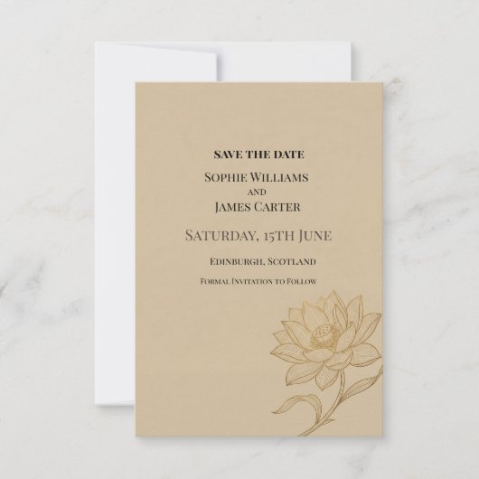 Tann botanisch huwelijk save the date (Voorkant)