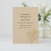 Tann botanisch huwelijk save the date (Staand voorkant)