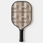 Tann neutraal aardse vlindergestreepte ontwerp pickleball paddle (Achterkant)