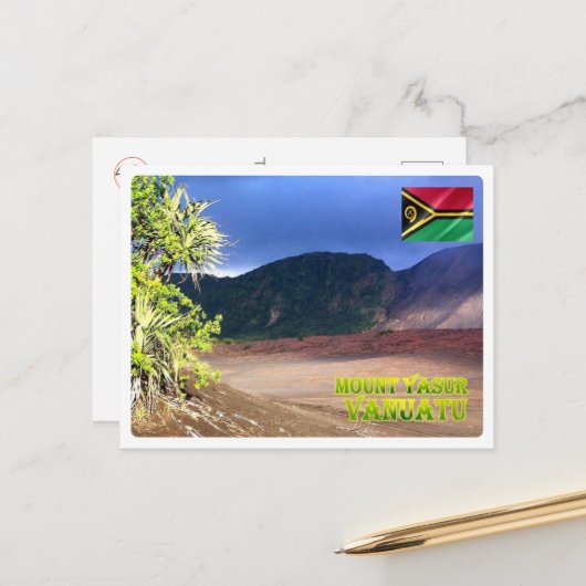 Tanna Island - Mount Yasur - Vanuatu - Briefkaart (Voorkant / Achterkant in situ)