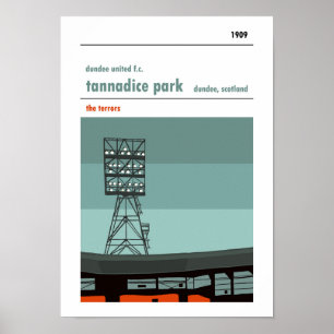 Tannadice, Dundee. Floodlights Stadium Print
