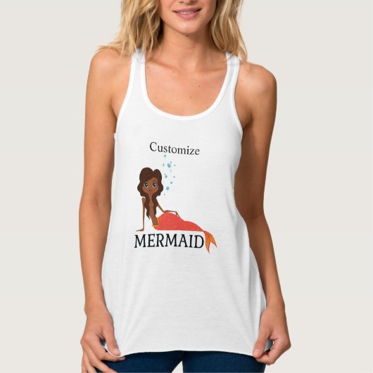 Tanned Brunette Mermaid Thunder_Cove Tanktop (Voorkant)