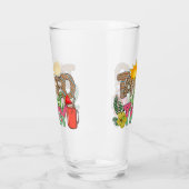Tanned en Tipsy | Leuk zomerfeest ontwerp Glas (Links)