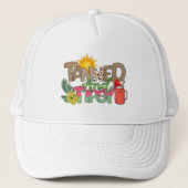Tanned en Tipsy | Leuk zomerfeest ontwerp Trucker Pet (Voorkant)