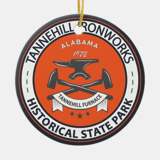 Tannehill Ironworks Historische State Park Alabama Keramisch Ornament (Voorkant)