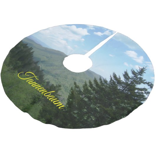 Tannenbaum Mountain Scene Christmas Tree Skirt Kerstboom Rok (Gekanteld)