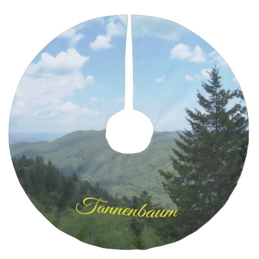 Tannenbaum Mountain Scene Christmas Tree Skirt Kerstboom Rok (Voorkant)
