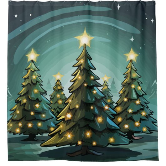 Tannenbaum Radiance Douchegordijn (Voorkant)