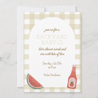 Tannengestoorde Baby-Q babyshower uitnodiging