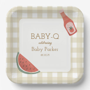 Tannengingham Baby-Q vierkante bord