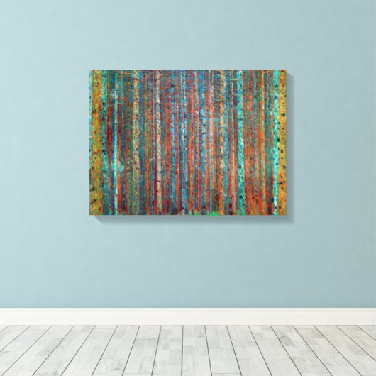 Tannenwald Gustav Klimt Canvas Afdruk (Insitu (Houten vloer))