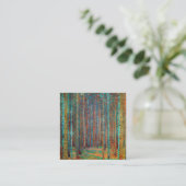 Tannenwald Gustav Klimt Vierkante Visitekaartje (Staand voorkant)