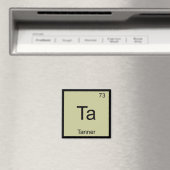 Tanner Name Chemistry Element Periodic Table Magneet (Insitu (Vaatwasser))