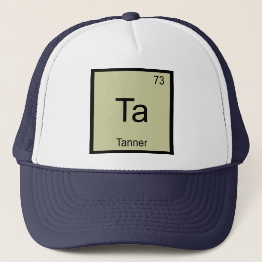 Tanner Name Chemistry Element Periodic Table Trucker Pet (Voorkant)