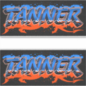 Tanner Vorname Name Graffiti Aufkleber Sticker (Voorkant)