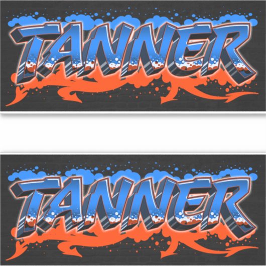 Tanner Vorname Name Graffiti Aufkleber Sticker (Voorkant)