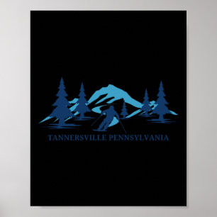 Tannersville Pennsylvania Skigebied Skiën Skiloper Poster