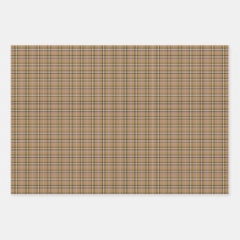Tannige beige geruite retro kleur inpakpapier vel