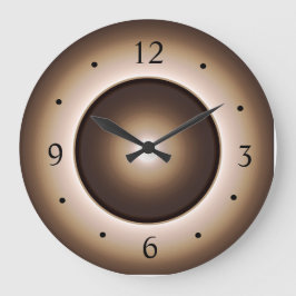 Tannige/Bruine Maan Effect Gedrukt Ontwerp Grote Klok