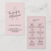 Tanning Aftercare roze soft Visitekaartje (Voorkant / Achterkant)