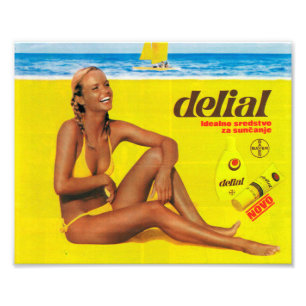  Tanning Beach Girl Foto Afdruk