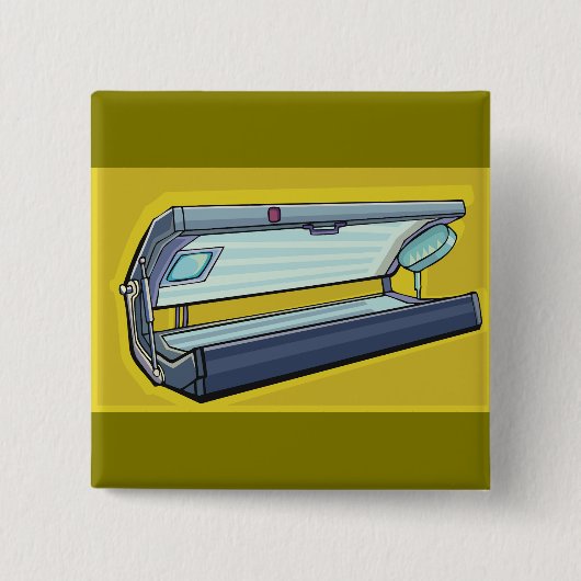 Tanning Bed Retro Spa Vierkante Button 5,1 Cm (Voorkant)