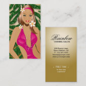 Tanning Evergreen Sparkle Green Gold Visitekaartje (Voorkant / Achterkant)