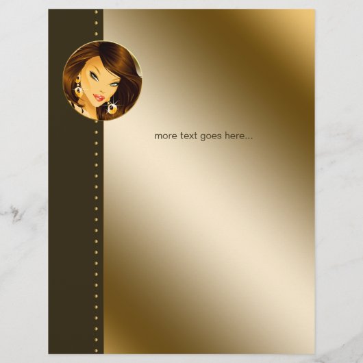 Tanning Flyer Super Gold Jewelry Woman (Achterkant)