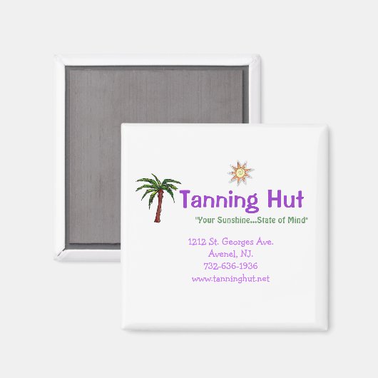 Tanning hut magneet # 3 (Voorkant / Achterkant)