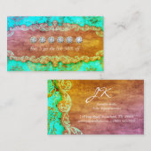 Tanning  Loyalty Card Damask Suede Visitekaartje (Voorkant / Achterkant)