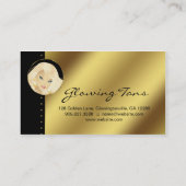 Tanning Salon  Blonde Woman Gold Visitekaartje (Achterkant)