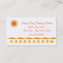 Tanning Salon - Customer Loyalty Punch Kaart -