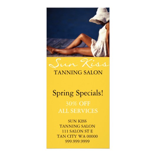 Tanning Salon Spa Artist Flyer Menu (Voorkant)