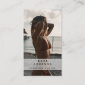 Tanning Salon Spray Tan Beauty Foto QR Code Logo Visitekaartje (Voorkant)