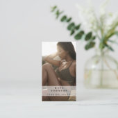 Tanning Salon Spray Tan Beauty Foto QR Code Visitekaartje (Staand voorkant)