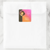 Tanning Salon Sticker Pink Oranje Brunette Woman (Tas)