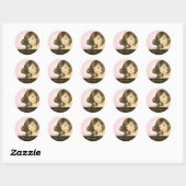 Tanning Salon Sticker  Vrouw Roze (Vel)