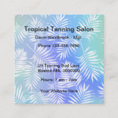 Tanning Salon Tropical Theme Visitekaartjes (Voorkant)