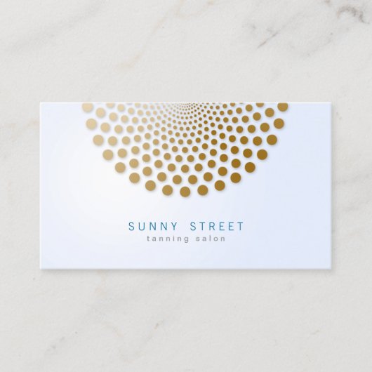 Tanning Salon Visitekaartje Circle Stippen Motief (Voorkant)