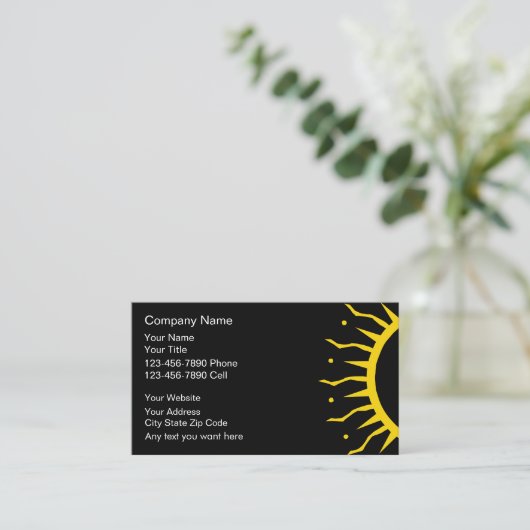 Tanning Salon Visitekaartjes (Staand voorkant)