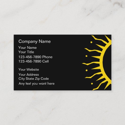 Tanning Salon Visitekaartjes (Voorkant)