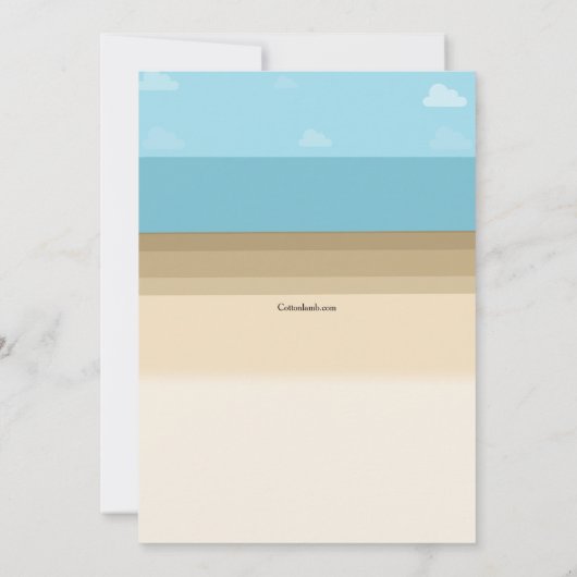 Tanning Santa Invitation Kaart (Achterkant)