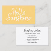 Tanning/schoonheidssalon moderne, minimalistische  visitekaartje (Voorkant / Achterkant)