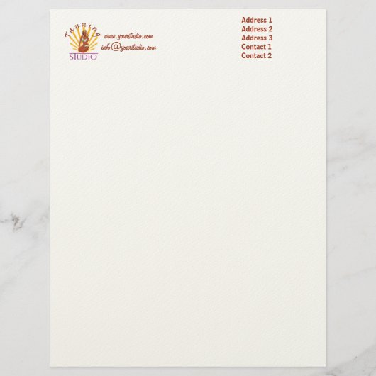 Tanning Studio - Letterhead Briefhoofd Ontwerp (Voorkant)