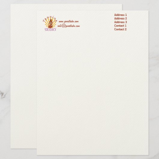 Tanning Studio - Letterhead Briefhoofd Ontwerp (Voorkant / Achterkant)